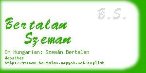 bertalan szeman business card