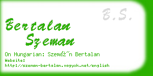 bertalan szeman business card